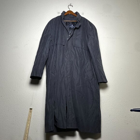 VTG London Fog Overcoat Trench Long Jacket Men 44R Outerwear Winter Insulated - Picture 1 of 15